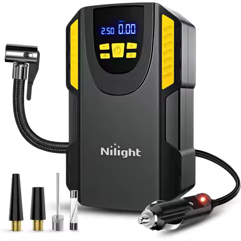 Nilight Tire Inflator Portable Air Compressor, Car Air Pump 150PSI Digital Tire Pressure Gauge Auto 