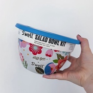 Swell Salad Bowl Stainless Steel Cooking Bowl Household Mixed Vegetable Lunch Box Set Portable Lid S