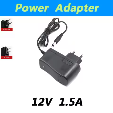 DC 12V 1.5A AC 100V-240V Converter Adapter DC 12V 1.5A 1500mA Power Supply Uk Eu Plug DC 5.5mm x 2.1