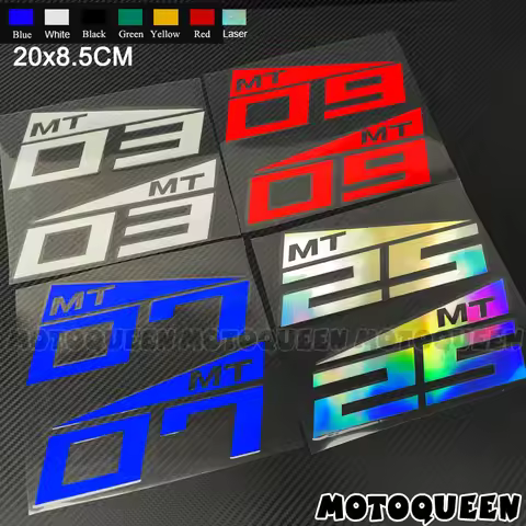 2X Motorbike Motorcycle Fairing Tank Pad Reflective Logo Label Decals Stickers For MT-09 MT 07 03 25