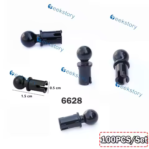 100PCS 1x2 Ball Joint Pins 6628 Technology Building Blocks Parts Pin with Friction Ridges Lengthwise