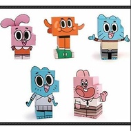 Cartoon paper model[Amazing world of Gumball]Gumball,Anais,Richard,Nicole,Darwin.