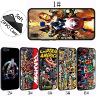 OPPO A3s A5 A5s A7 AX5s AX7 A9 2020 Reno Z 2 10X Soft Phone Case Marvel Superheroes The Avengers Black Cover