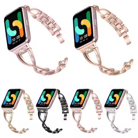 Diamond Link Bracelet for Samsung Galaxy Fit 3 Metal Strap for Galaxy Fit 3 Smart Watch Band for Sam