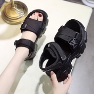 LOKAL SHOES - AXELINE Sandal Wedges Wanita Platform Korea JESICA sandal gunung COD