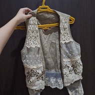 vintage lace vest