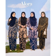 MCC Lifestyle Baju Kurung Sulam Alora Batik with Embroidered Minimalist Cantik Lembut Trendy