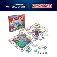 Monopoly Junior Board Game, 2-Sided Gameboard, 2 Games in 1, Monopoly Game for Younger Kids; Kids Ga