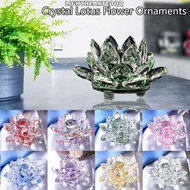 LIGHTHEARTEDQQ Crystal Lotus Flower Figurine, Paperweight Table Ornaments 60-140mm Lotus Flower Orna