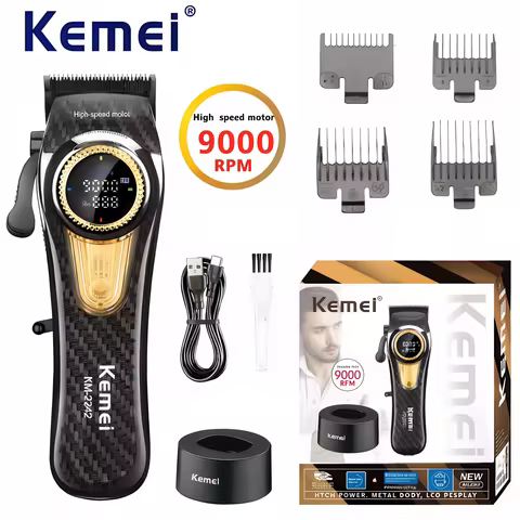 Kemei KM-2242 Hair Clipper Trimmer Brushless Motor Battery Powered Hair Clipper Commercial Hair Clip