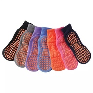 (SG Seller) 6 Pairs Yoga Socks Adult Kids Sports Cotton Quick-Dry Silicone Non-Slip Floor Socks Trampoline Playground Breathable Dance Ballet Fitness Non-Slip Pilates Ballet Socks Men Women Kids Socks