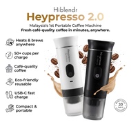 Hiblendr Heypresso 2.0 Portable Electric Coffee Machine 20 Bar Rechargeable Travel Espresso Maker fo