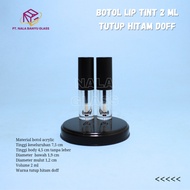 Lip tint bottle 2 RoundML - Matte black cap