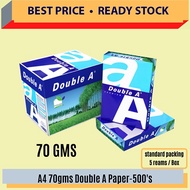 A4 70GMS DOUBLE A PAPER - 500'S / DOUBLE A / White Paper/ Photostat Paper / Copier Paper / White Pap