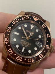 Seiko mod 玫瑰金色 沙士圈