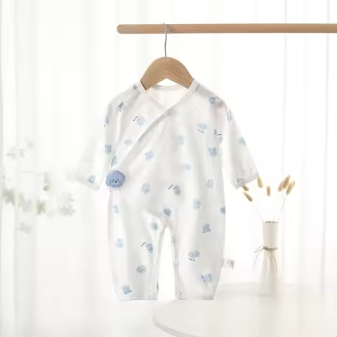 AYNIGIELL Summer Thin Baby Clothing Cool and Breathable Baby Jumpsuit, Pure Cotton Soft Baby Clothes