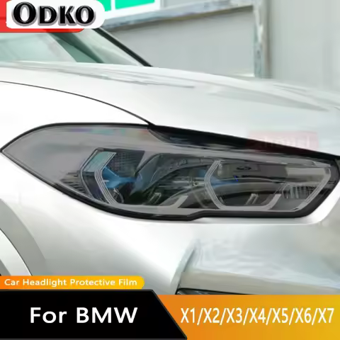 Car Headlight Tint Smoked Black Protective Film TPU Sticker For BMW X1 F48 X2 F39 X3 F25 G01 X4 F26 