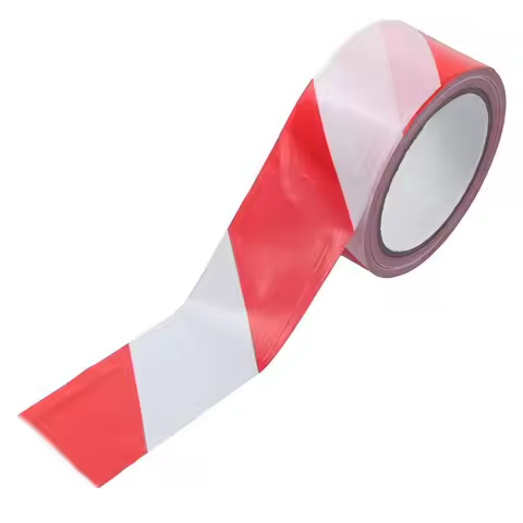 Safety Warning Tape Red White Barricade Caution Tape Multiple Applications High Visibility Construct