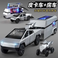 Tesla Cyber Pickup Truck Simulation Collection Children Alloy Car Model Boy Toy Car Ornaments