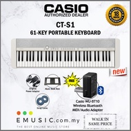 Casio CT-S1 61-key Portable Keyboard - White (Casiotone / CTS1 / CT S1)