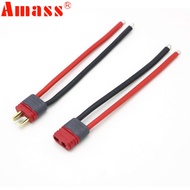 1pcs Amass T Plug Connector Male Female with Housing 10CM Silicone Wire 12AWG FPV Parts