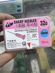 Đầu Kim 34G 4mm Hàn Quốc Tách Sẹo Tiêm Meso Tiêm Căng Bóng Da