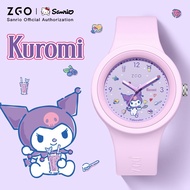 ZGO × Sanrio Kuromi Children's Watch For Girls Students Luminous Silicone Strap Waterproof Quartz Qa