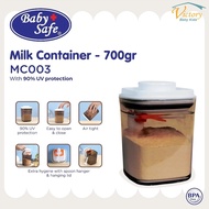 BabySafe - MC003 - 700 Formula Milk Storage Container ML | Formula Milk Jar | Formula Milk Box