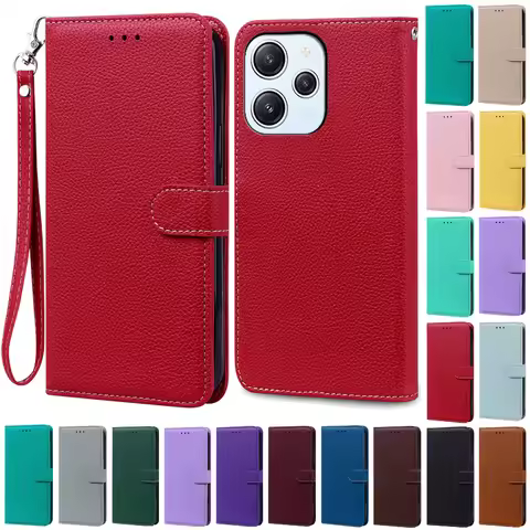 For Poco M6 Pro Case Poco M6 Pro 4G Phone Case For Poco M6 Cover Leather Wallet Flip Case For Xiaomi