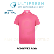 2XS - 7XL Polo T Shirt Men Short Sleeve Uniform Collar for man Ultifresh UDF05 3.0 Microfiber Polyes