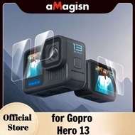 aMagisn Screen Protector for Gopro Hero 13，Ultra Clear Tempered Glass Screen Protector + Lens Protec