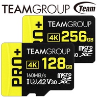 Team Group 256GB 128GB PRO+microSDXC TF U3 A2 V30 Memory Card 256G 128