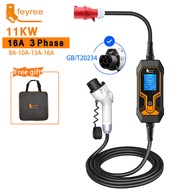 Feyree Portable EV Charger Type 2 Electric Car Charging Cable 3.5KW 7KW 11KW 5m Adjustable Current 1