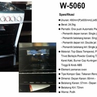 Ale Winn Gas Kompor Freestanding W 5060 4 Tungku Plus Oven Garansi