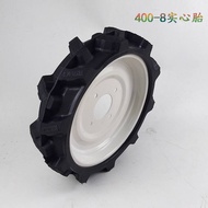 Micro Tiller 400-8 Rubber Solid Tire Rotary Tiller Tire with Hub Agricultural Machinery Parts