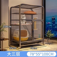 With Two-Layer Free Space Cat Cat Villa Toilet Pet House Indoor Cage House Cat Household Two-Three-L