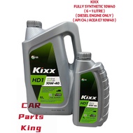 KIXX HD1 10W40 7 LITERS ( 6+1 LITRE = 7 LITRE ) DIESEL ENGINE OIL FULLY SYNTHETIC 10W-40 API CI-4 AC