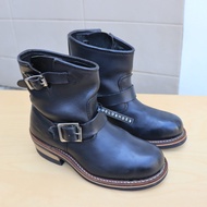 ส่งฟรี 23.5Cm 37.5Eu รองเท้า Hawkins Est.1850 รุ่น Engineer Boot Black Full-Grain Premium แท้