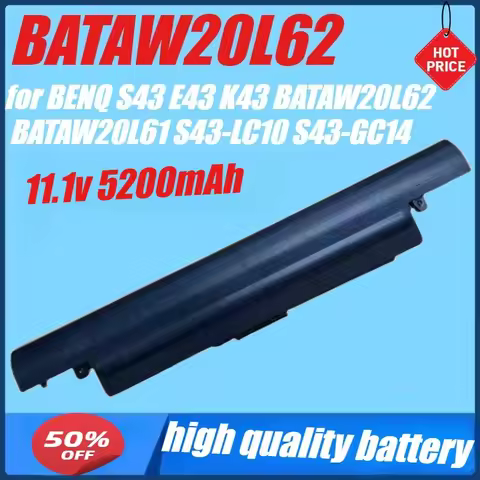 11.1V 5200mAh New Laptop Battery for BENQ S43-GC14 S43 E43 K43 S43-LC10 BATAW20L62 BATAW20L61 Notebo