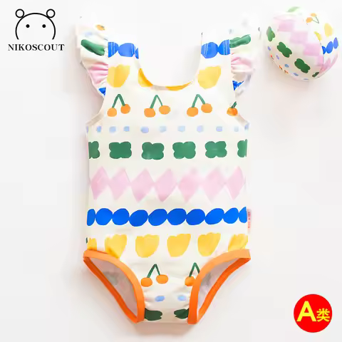 Children's Swimsuit Girl Baby Swimsuit Baby Girl Ins Kidsren's Swimsuit Cute Bikini Quick-Drying Sum