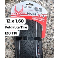 Chaoyang Gaze Outer Tire 12x1.60 x 1.60 120TPI 12 inch Folding Pushbike Balance Bike