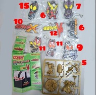 Bandai幪面超人Kamen rider, 仮面騎士, 拉打,  masked rider軟膠吊飾, 蒙面超人扭蛋Build, Giam, Fourze, Faiz, W, Decade.  超人腰