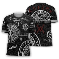 Viking Myth Valhalla Totem T-shirts 3D Print Men's Personality Streetwear O-Neck Y2k Summer Fashion 