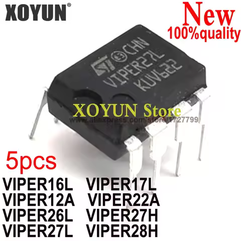 (5piece) 100% New VIPER12A VIPER27H VIPER22A VIPER28H VIPER16L VIPER17L VIPER26L VIPER27L DIP-7 DIP-