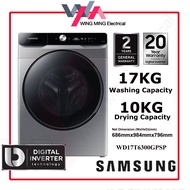 Samsung 17KG Wash & 10KG Dry Front Load Washer Dryer with AI Ecobubble™ WD17T6300GP/SP WD17T6300GP W