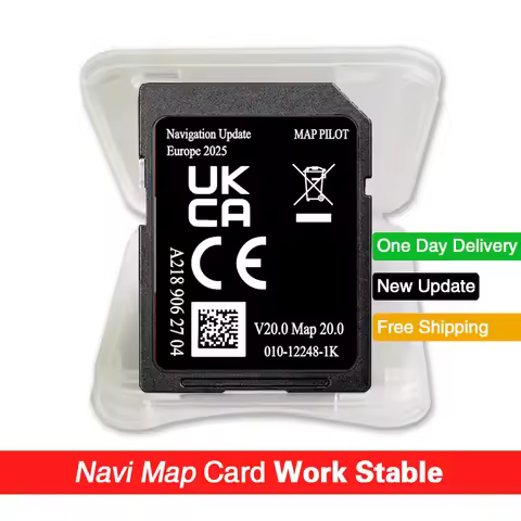 A218 V20 Sat Nav Navigation Map Poilt Update EU Version 2025 SD GPS Card for Mercedes A B C E M ML M