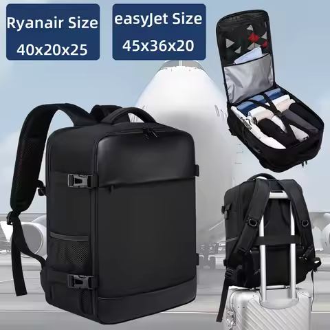 Ryanair 40x20x25 and Easyjet 45x36x20 Cabin Bag Travel Backpack Unisex Laptop Backpack Outdoor Trave