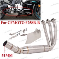 Slip On For CFMOTO 675SR-R 675SR 675NK 2024 2025 Motorcycle Exhaust Muffler Modify 675SRR Exhaust Es