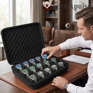 VORTEXPULSE Watch Storage Box, Hard Shell 8/ 15 Slot Watch Display Box, Multipurpose Shockproof Zipp