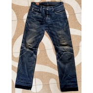 Adelaide Denim 18oz "Poseidon" Unsanforized Indigo x Mud brown SelvedgeRedline